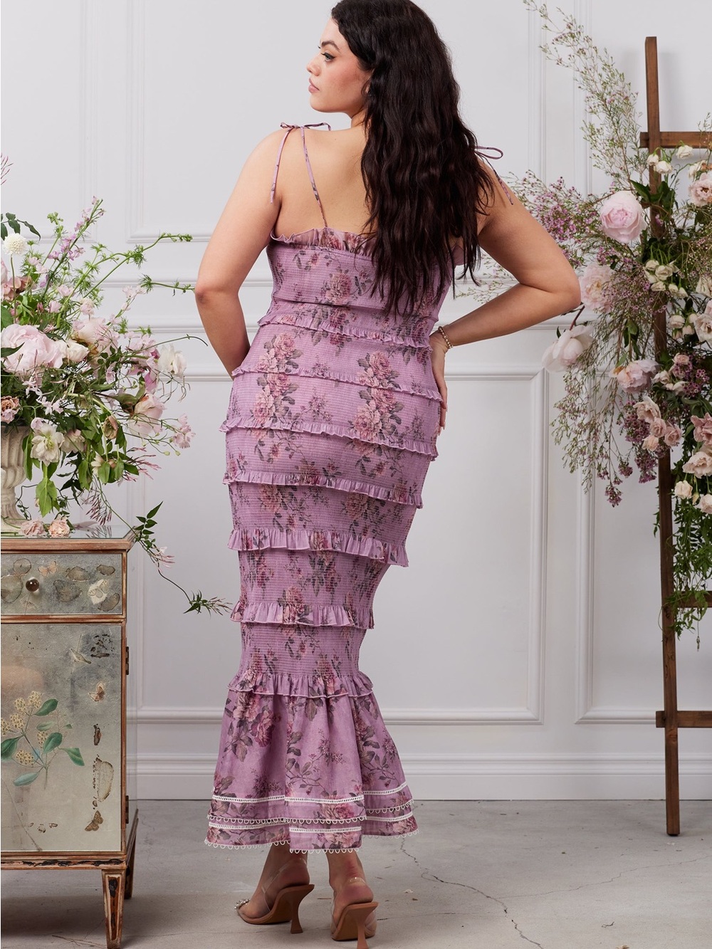V. Chapman | Geranium Dress in Lilac Tapestry Rose wedding, prom, formal event - Picture 2 of 11